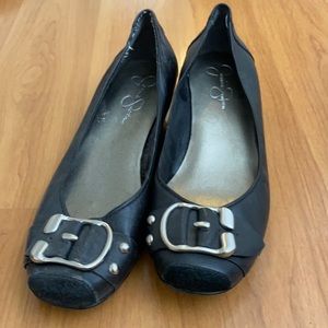 Block heeled flats